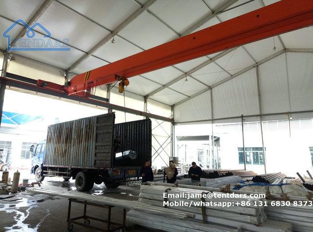 warehouse tent loading