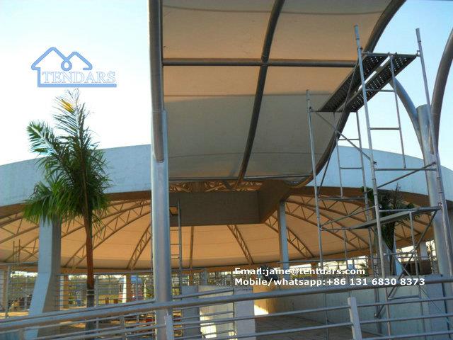Tensile membrane fabric buildings